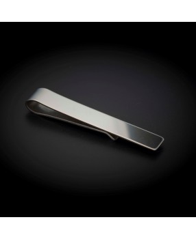Pince à cravate - 50x8mm - acier inox - couleur métal brillant
