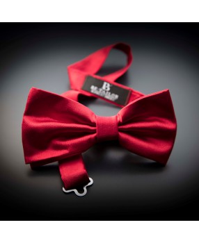 Noeud papillon homme pure soie - couleur unie rouge