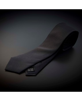 Cravate homme pure soie - couleur unie gris foncé (anthracite)