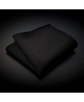 Pochette pure soie - couleur unie noir