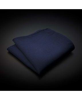 Pochette pure soie - couleur unie bleu foncé