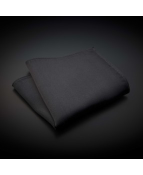 Pochette pure soie - couleur unie gris foncé (anthracite)