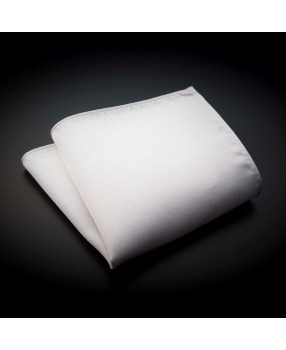 Pochette pure soie - couleur unie blanc