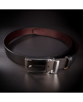 Ceinture pour costume homme - 3,5x130cm - cuir véritable - couleur noir