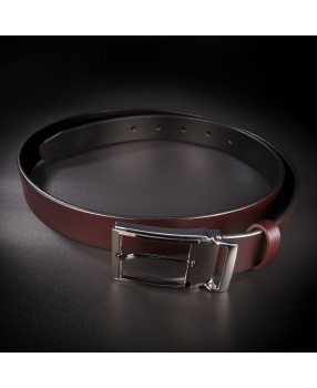 Ceinture pour costume homme - 3,5x130cm - cuir véritable - couleur brun foncé