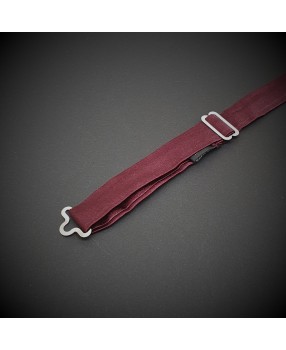 Noeud papillon homme pure soie - couleur unie bordeau